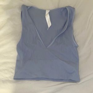 Blue ribbed tank S/M